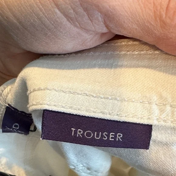 NYDJ White Linen Straight-Leg Trouser - Picture 11 of 12